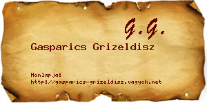 Gasparics Grizeldisz névjegykártya